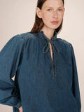 BLOUSE MEDIUM BLUE SALSA