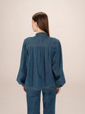 BLOUSE MEDIUM BLUE SALSA