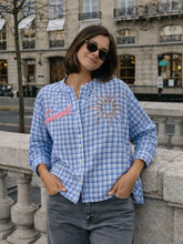 BLOUSE VICHY BLEU SIMONE