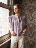 BLOUSE VICHY VIOLET NELLIE
