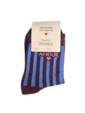 CHAUSSETTES À RAYURES AMOUR