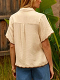 CHEMISE BEIGE ET MARRON CAREN