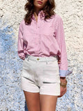 CHEMISE ÉCRUE ET ROSE CARLA