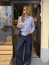 CHEMISE À RAYURES BLEUES HONORINE