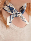 FOULARD EN LUREX BLEU