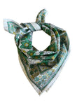 FOULARD EN LUREX VERT ANIS