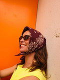 FOULARD MYSORE BANDANA PRUNE