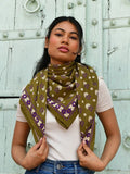 GRAND FOULARD ANASTASE OLIVE