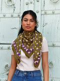 GRAND FOULARD ANASTASE OLIVE