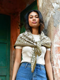 GRAND FOULARD ANTIOCHE KAKI