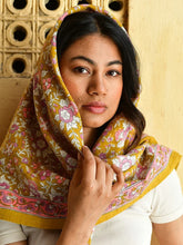 GRAND FOULARD CALYPSO CARAMEL