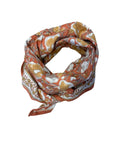 GRAND FOULARD COSMOS ROUILLE