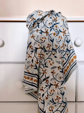 GRAND FOULARD DELHI BLEUET