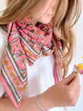 GRAND FOULARD DELHI CERISE
