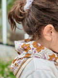 GRAND FOULARD EN LUREX CAMEL