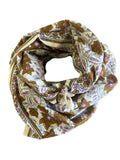 GRAND FOULARD EN LUREX CAMEL