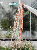 GRAND FOULARD EN LUREX CAMEL