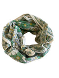 GRAND FOULARD EN LUREX VERT ANIS