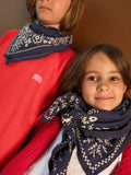 GRAND FOULARD MYSORE BANDANA MARINE