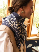GRAND FOULARD MYSORE BANDANA MARINE