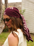 GRAND FOULARD MYSORE BANDANA PRUNE