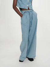 JEAN STRIPED BLUE POMPON