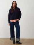 PULL NAVY ET BURGUNDY ÉGÉE