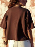 T-SHIRT MARRON TAISA