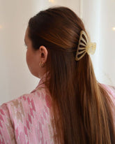 PINCE À CHEVEUX JAUNE TRANSPARENT