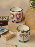 BOUGIE EN CÉRAMIQUE VANILLE ET BOIS DE ROSE