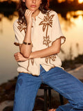 CHEMISE BEIGE ET MARRON CAREN