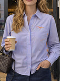 CHEMISE À RAYURES BLEUES HONORINE