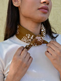 FOULARD GALATIE TABAC