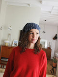 FOULARD POIS BICOLORE MARINE