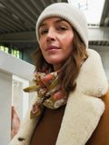 GRAND FOULARD INDORE OCRE