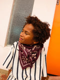 GRAND FOULARD MYSORE BANDANA PRUNE
