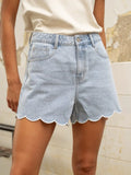 SHORT DENIM CLAIR FLEUR