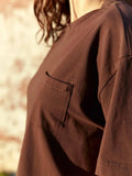 T-SHIRT MARRON TAISA